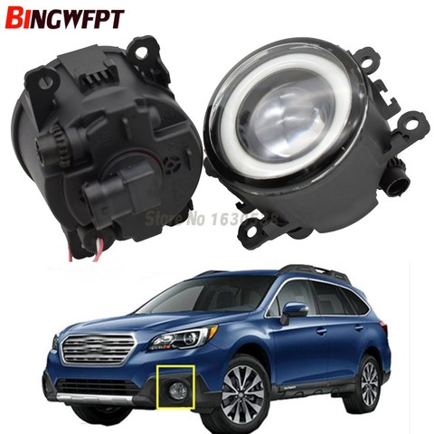 2x NEW Angel Eyes Car styling LED fog Lights For Subaru Outback 2010 2011 2012 For Forester 2013 2014 2015 2016 2017 2022 ► Photo 1/6