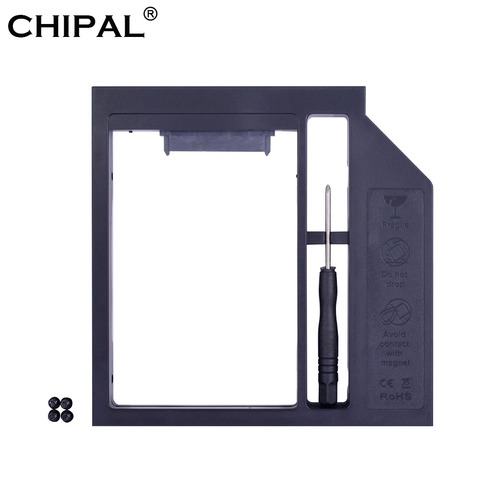 CHIPAL Plastic Universal SATA 3.0 2nd HDD Caddy 12.7mm for 2.5'' 2TB Hard Disk SSD Case Enclosure for Notebook CD-ROM DVD-ROM ► Photo 1/6