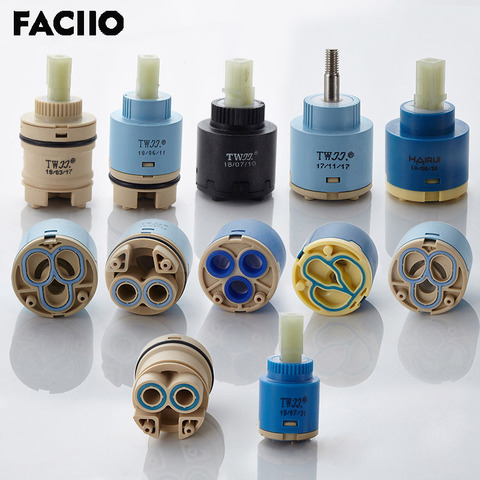 FACIIO 1PC 35mm/40mm Watersaving Replacement Ceramic Spool Water Mixer Tap Faucet Cartridge Kitchen Bathroom Faucet Replace Part ► Photo 1/5