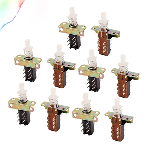 5 Pcs 6 Terminals Spring Loaded SPST Latching Power Micro Push Button Switch ► Photo 1/1