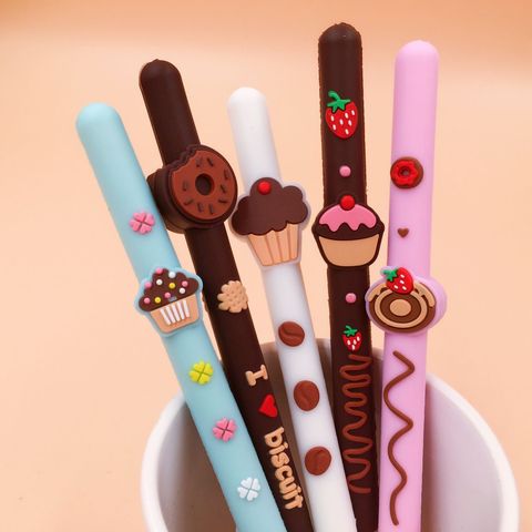 1 Piece Lytwtw's Korean Stationery Cute Biscuit Gel Pen School Office Kawaii Supply Handles Novelty  Gift Creative Choclate ► Photo 1/5