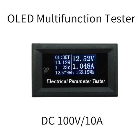 OLED 100V/10A DC Voltmeter display monitor tester Current Meters Charger voltage ammeter battery power supply capacity detection ► Photo 1/6