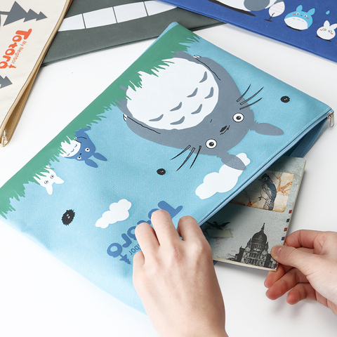 Big Capacity A4 Document Bag Cute My Neighbor Totoro Oxford File Folder Office Stationery Storage Bag for Student Gift 33x23.5cm ► Photo 1/6