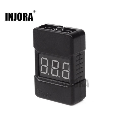 1PCS INJORA BX100 1-8S Low Voltage Buzzer Alarm Lipo Battery Voltage Indicator Tester for RC Car Battery Voltage Checker ► Photo 1/6