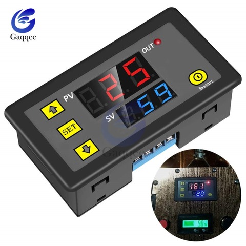 AC 110V 220V DC 12V Digital Time Delay Relay LED Display Cycle Timer Control Switch Adjustable Timing Relay Time Delay Switch ► Photo 1/6