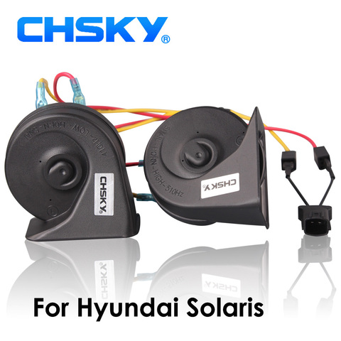 CHSKY Car Horn Snail Horn For Hyundai Solaris 2015 12V Loudness 110db Loud Car Horn High Low Klaxon Claxon Horns Car-styling ► Photo 1/6