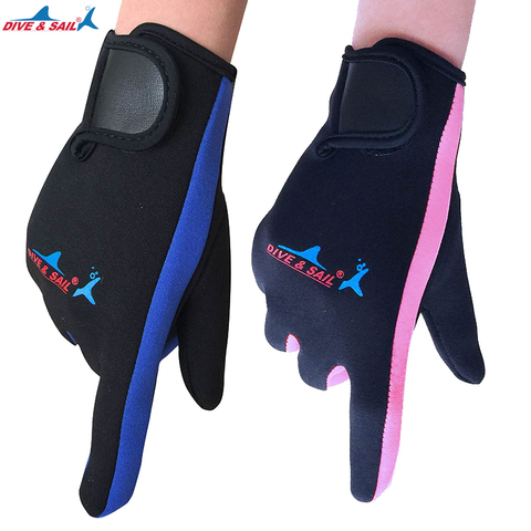 1.5mm neoprene swimming diving gloves neoprene glove with velcro  for winter swimming warm,anti-slip ► Photo 1/6