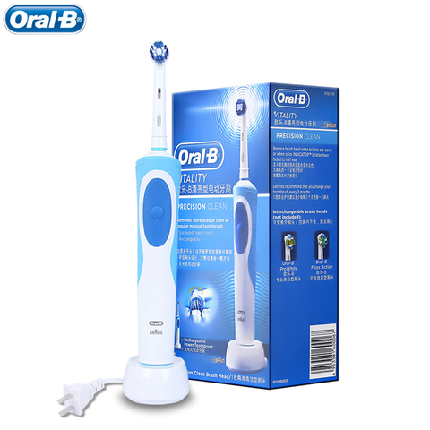Tooth Brush Oral B Electric Toothbrush VITALITY Precision Clean Adult Rechargeable Teeth cleaning Matching Tooth Brushes Heads ► Photo 1/6