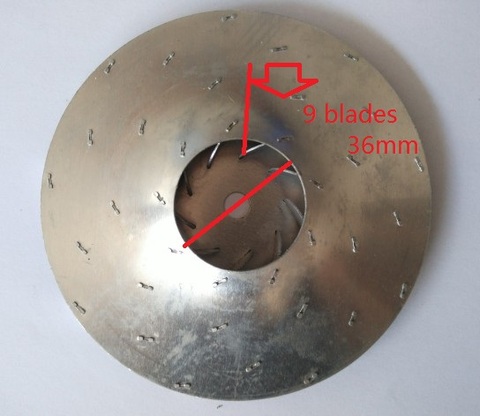 Vacuum Cleaner Parts aluminum motor impeller fan blade 9 blades 112mm diameter 8mm hole ► Photo 1/1