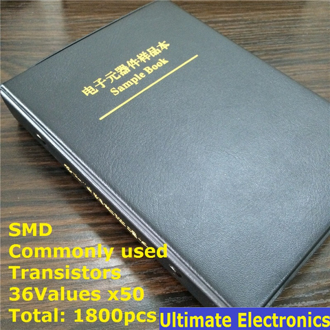 36 kinds x50 commonly used SMD Transistor Assortment Kit Assorted Sample Book ► Photo 1/1