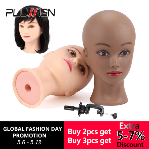 Professional Bald Mannequin Head With Stand Factory Sale Female Manikin Head  For Wigs Hats Jewelry For Women Girls 52.cm 21 inch - Price history &  Review, AliExpress Seller - plussign Official Store