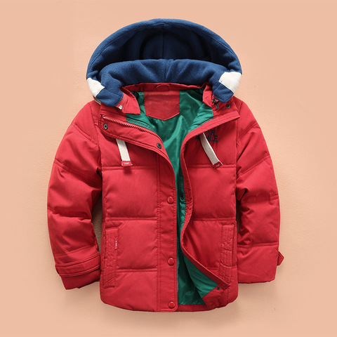Boys Winter Coat Kids Hooded Jacket Children's Clothing For Boys 3 4 5 6 8 10 Years Children Plus Velvet Jacket 2022 New ► Photo 1/6