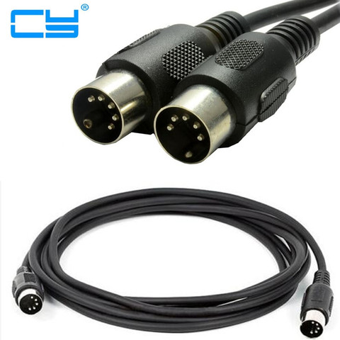 MIDI Cable Male to Male 5 Pin DIN Plug Black  1m ► Photo 1/3