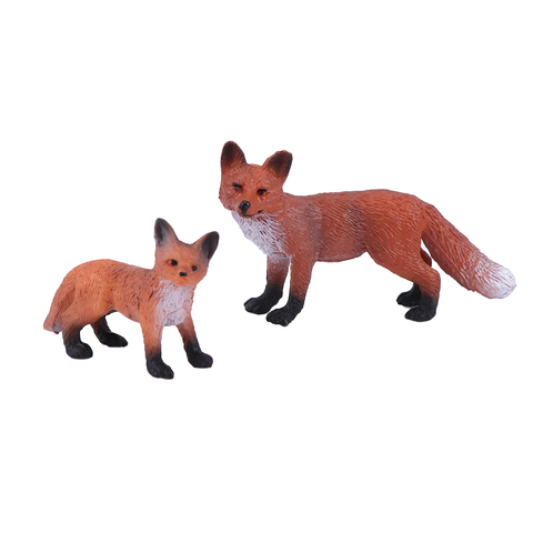 Mini Simulation Red Fox Models Home Garden Statues Ornaments Figurine Decoration For Forest Style Home Decor Accessories ► Photo 1/6