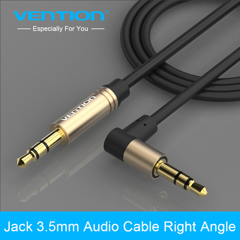 Vention 3.5mm Jack Audio Cable Male to Male Cable Audio 90 Degree Right Angle AUX Cable for Car Headphone MP3 Speaker ► Photo 1/6