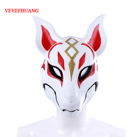 VEVEFHUANG 2022 Game Drift Cosplay Face Mask Fox kitsune Animal Full Head Adult Unisex Masquerade Helmet  Party Halloween ► Photo 1/6
