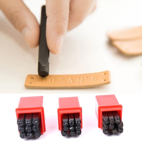 36-Pack Numeric Alphabet Stamp Punch Set, Leather Craft Stamps, 4mm Metal Steel Punch Tool