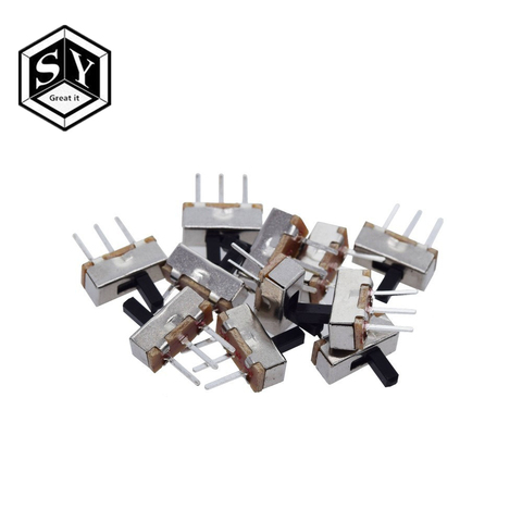 10pcs Interruptor on-off mini Slide Switch SS12D00 SS12D00G3 3pin 1P2T 2 Position High quality toggle switch Handle length:3MM ► Photo 1/6