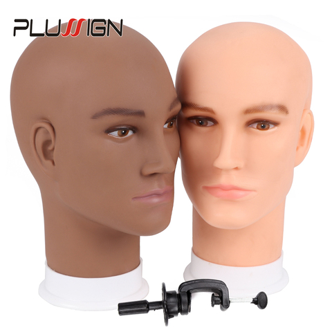 Plussign Wig Mannequin Model Head Foam Wig Hair Glasses Jewelry Display Hats Stand Brown/Beige Mannequin Manikin Head Model ► Photo 1/6