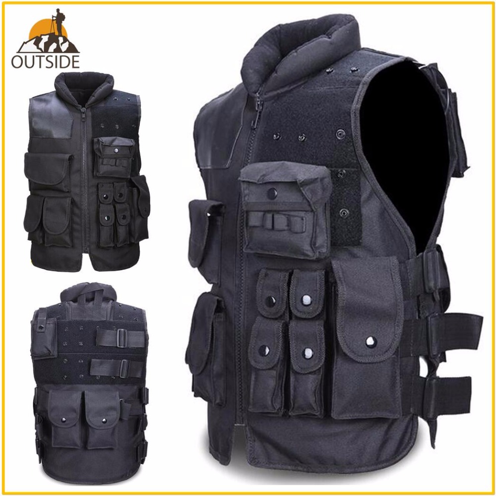 Tactical Military Molle Waistcoat Swat Police Combat Assault Plate Carrier Vest 