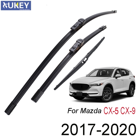Xukey Front Rear Windscreen Wiper Kit Set For Mazda CX-5 CX-9 CX5 CX9 MK2 2022 2017 24