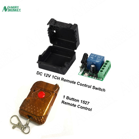 433Mhz Universal Wireless RF Remote Control Switch DC 12V 10A 1CH relay Receiver Module and 433.92 Mhz 1 key Remote Controls ► Photo 1/6
