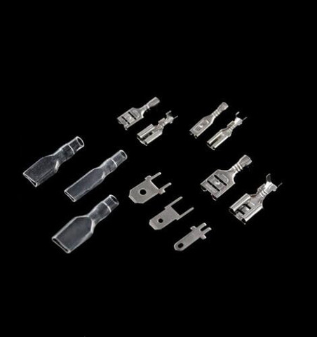 100pcs Female male Spade Connector 2.8 /4.8 /6.3 Crimp Terminal and Insulating Sleeves For Terminals 22-16AWG ► Photo 1/1