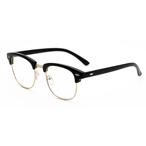 Retro Eye Glasses Frame Brand Designer Fashion Women Half Frame Eyeglasses Vintage Men Optical Frame Oculos de grau ► Photo 1/6