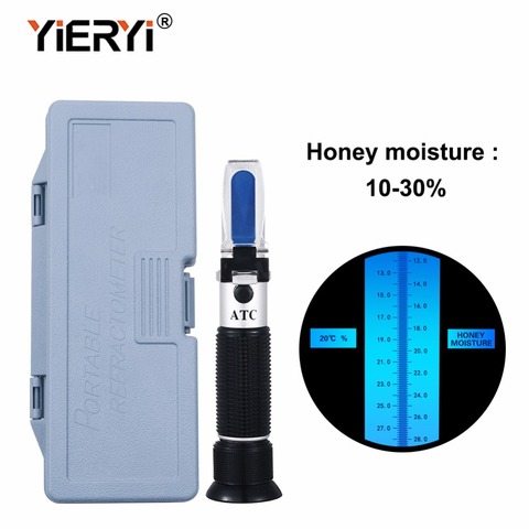 yieryi Hand Held 10-30% Water Honey Refractometer  with calibration atc refractometer Honey Moisture Meter ► Photo 1/6