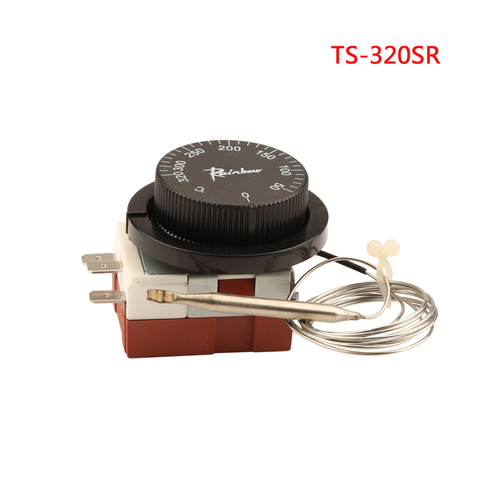 TS-320SR Rainbow Capillary Thermostat 50-320 Celsius 3-Pin High Temperature Shut Off Switch for Heater Controller Switch Knob ► Photo 1/6
