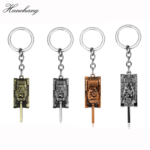 dongsheng Fashion 3 Colors 3D World of Tanks Key chain Metal Key Rings For Gift Chaveiro Car Keychain Jewelry Game Key Holder-50 ► Photo 1/6