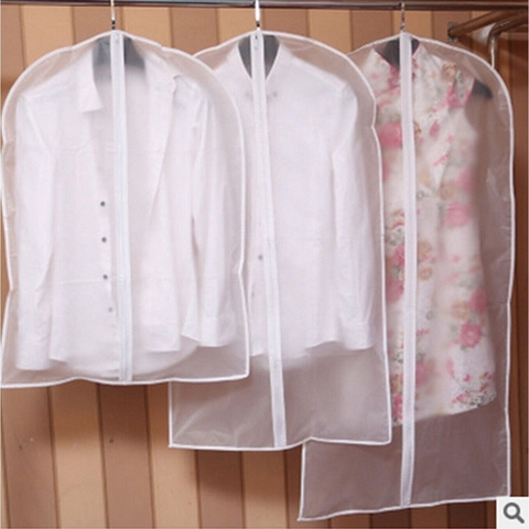 Hot Clothes Hanging Garment Dress Clothes Suit Coat Dust Cover Transparent Wardrobe Storage Bags ► Photo 1/4