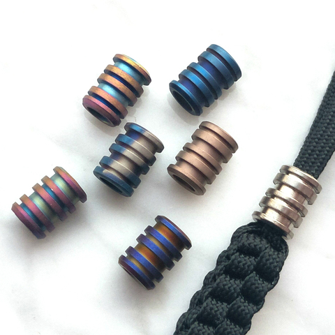 S/L Titanium Alloy Knife Beads Rope Cord EDC Paracord Bead Pendant ► Photo 1/6
