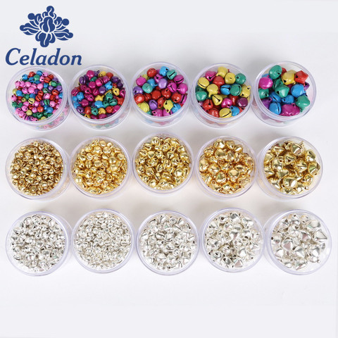 6/8/10/12/14mm  Jingle Bells Iron Gold Silver Bell Beads Christmas Decorations For Home DIY Crafts Accessories ► Photo 1/6