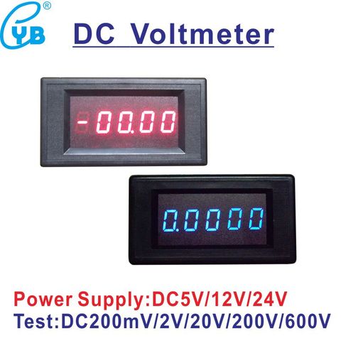 YB5145A LED Digital DC Voltmeter 4 1/2 Voltage Meter Display Tester DC200mV/2V/20V/100V/200V/600V 4.5 Voltage Panel Meter Gauge ► Photo 1/1