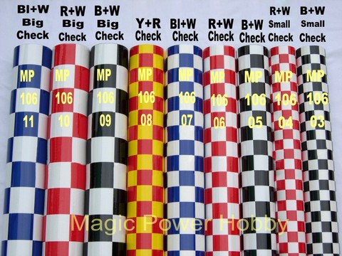 2Meter/lot Hot Shrink Covering Film Model Film For RC Airplane DIY Check Chess Color High Quality Free Shipping ► Photo 1/6