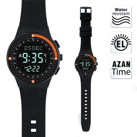 Muslim Prayer Watch with Azan Time and Prayer Alarm and Qiblah Direction Drop shipping ► Photo 1/6