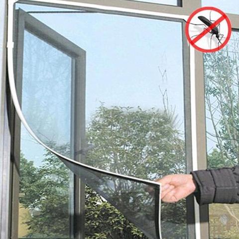 Anti Mosquito Window Self-adhesive Mosquito Net Flyscreen Curtain Insect Fly Mosquito Bug Mesh Window Screen Home With Tape ► Photo 1/5