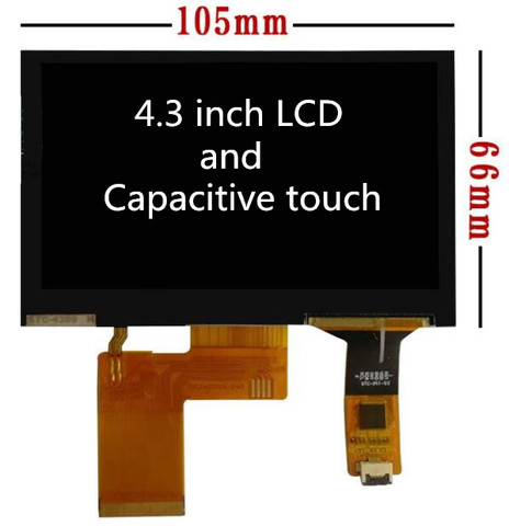 4.3 5.0 inch TFT LCD screen display Capacitive Resistive Touch panel 40PIN 480(RGB)*272 Reversing drive high brightness ► Photo 1/4