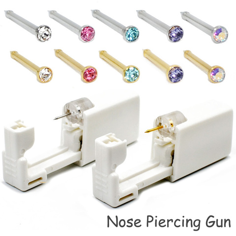 1 Pieces Disposable Safe Sterile Piercing Unit For Nose Studs Piercing Gun Tool Machine Kit Stud Earring Body Jewelry Easy Used ► Photo 1/6
