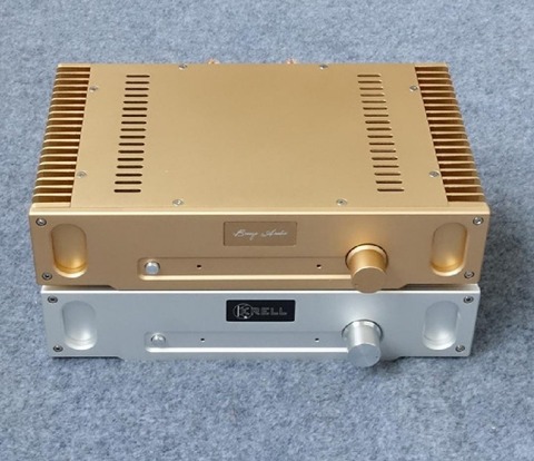 gold / Silver 1969 all aluminum amplifier chassis / Class A amplifier shell / AMP Enclosure / case / DIY box (336*75*208mm) ► Photo 1/1
