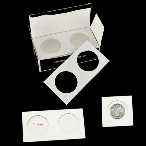 50pcs Coin Collection Decor Square Cardboard Coin Holders Storage Clip Album case paper bags Flip Paper Boards ► Photo 1/6