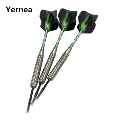 Yernea 3Pcs Steel Pointed Darts Indoor Sports Games 22g Standard Hard Darts Nickel Plated Iron Barrel AL Shafts Aurora Wing ► Photo 1/6