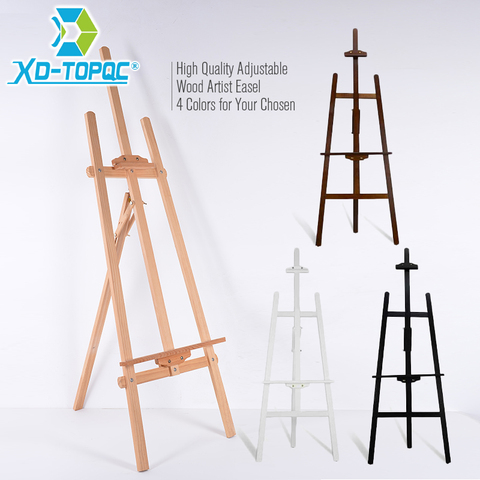 XINDI Adjustable Pine Wood Art Painting Easel 4 Colors Wooden Smooth Sketch Artist Easels For Drawing Board & Blackboard WE01 ► Photo 1/6