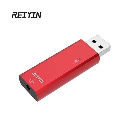 Reiyin USB Audio Portable DAC 192khz 24bit Headset Toslink Optical Output External Sound Card ► Photo 1/5