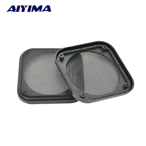 AIYIMA 2Pcs 4 INCH Speaker Grill Mesh Enclosure Protective Cover Replacement Square Net Speaker Accessories ► Photo 1/6