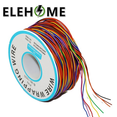 265m 8 Color 30AWG Jump Wire Wrapping Tinned Copper Solid PVC insulation Single Strand Copper Cable Ok Wire Electrical Wire XF30 ► Photo 1/1