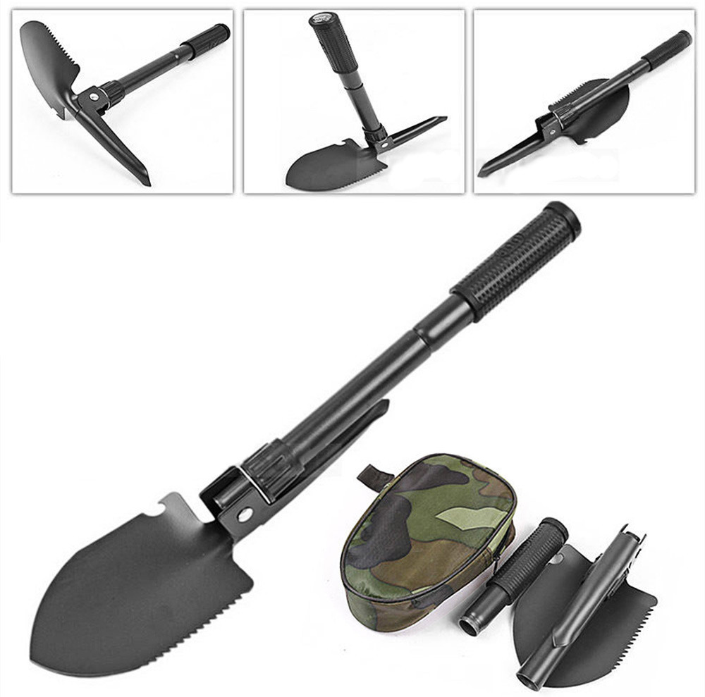 Mini Military Shovel Survival Spade Dibble Trowel Garden Camp Outdoor Tools 