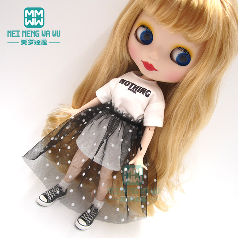 1PCS Blyth doll clothes Casual long T-shirt, letter sweatshirt for Blyth Azone 1/6 doll accessories ► Photo 1/6