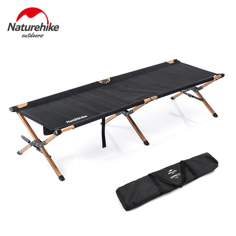 Naturehike Camping Mat Marching Bed Aluminum Wood Grain Alloy Folding Bed Outdoor Portable Storage Single Bed Outdoor Travel Bed ► Photo 1/6